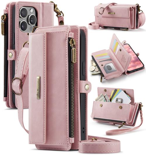 For iPhone 15 Pro Max CaseMe C39 RFID Blocking Zipper Wallet Leather Phone Case with Crossbody Strap(Pink)
For iPhone 15 Pro Max CaseMe C39 RFID Blocking Zipper Wallet Leather Phone Case with Crossbody Strap(Pink)