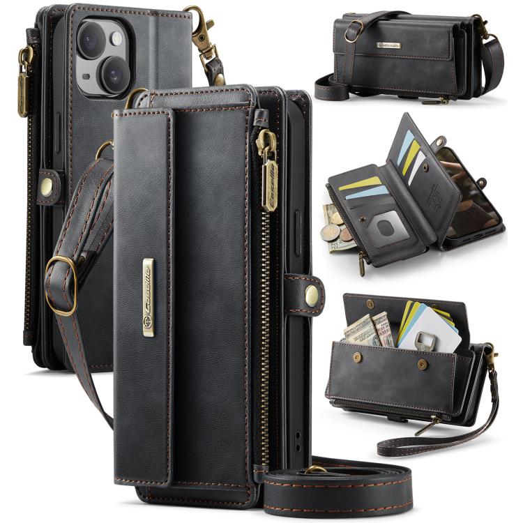 For iPhone 14 Plus CaseMe C39 RFID Blocking Zipper Wallet Leather Phone Case with Crossbody Strap(Black)
For iPhone 14 Plus CaseMe C39 RFID Blocking Zipper Wallet Leather Phone Case with Crossbody Strap(Black)