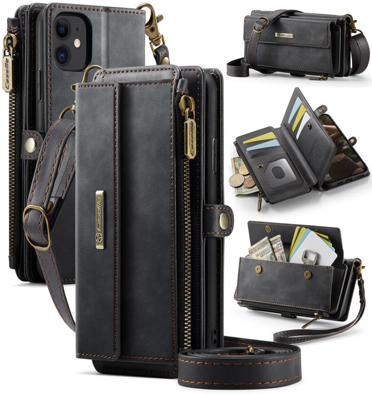 For iPhone 11 CaseMe C39 RFID Blocking Zipper Wallet Leather Phone Case with Crossbody Strap(Black)
For iPhone 11 CaseMe C39 RFID Blocking Zipper Wallet Leather Phone Case with Crossbody Strap(Black)