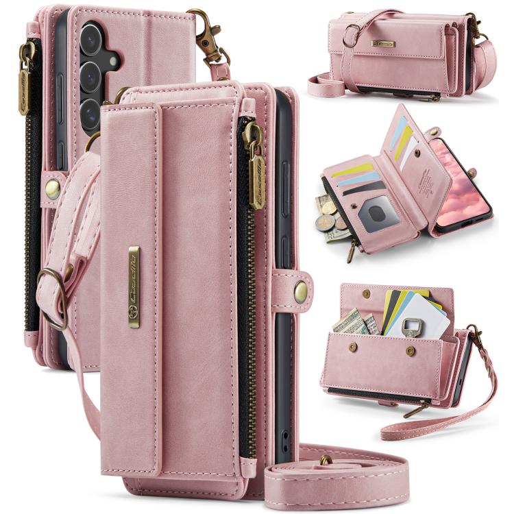 For Samsung Galaxy S25 / S24 5G CaseMe C39 RFID Blocking Zipper Wallet Leather Phone Case with Crossbody Strap(Pink)
For Samsung Galaxy S25 / S24 5G CaseMe C39 RFID Blocking Zipper Wallet Leather Phone Case with Crossbody Strap(Pink)