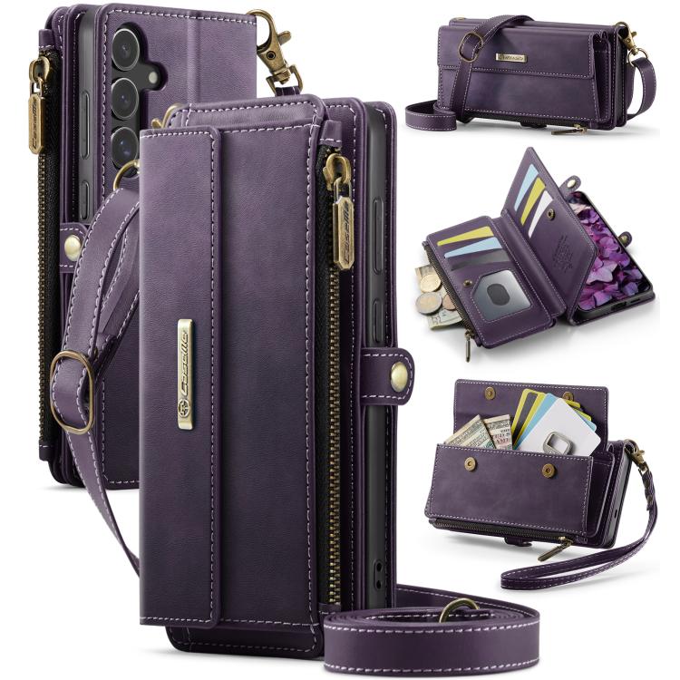 For Samsung Galaxy S24 FE 5G CaseMe C39 RFID Blocking Zipper Wallet Leather Phone Case with Crossbody Strap(Purple)
For Samsung Galaxy S24 FE 5G CaseMe C39 RFID Blocking Zipper Wallet Leather Phone Case with Crossbody Strap(Purple)