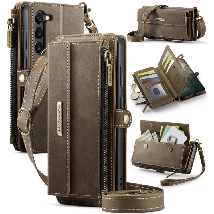 For Samsung Galaxy S23 5G CaseMe C39 RFID Blocking Zipper Wallet Leather Phone Case with Crossbody Strap(Coffee)
For Samsung Galaxy S23 5G CaseMe C39 RFID Blocking Zipper Wallet Leather Phone Case with Crossbody Strap(Coffee)