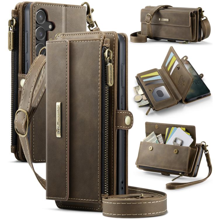 For Samsung Galaxy S23 FE 5G CaseMe C39 RFID Blocking Zipper Wallet Leather Phone Case with Crossbody Strap(Coffee)
For Samsung Galaxy S23 FE 5G CaseMe C39 RFID Blocking Zipper Wallet Leather Phone Case with Crossbody Strap(Coffee)