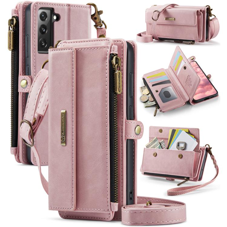 For Samsung Galaxy S22 5G CaseMe C39 RFID Blocking Zipper Wallet Leather Phone Case with Crossbody Strap(Pink)
For Samsung Galaxy S22 5G CaseMe C39 RFID Blocking Zipper Wallet Leather Phone Case with Crossbody Strap(Pink)