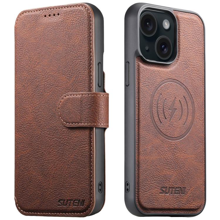 For iPhone 13 Suteni Q05 2-in-1 Multi-function MagSafe Wallet Litchi Leather Phone Case(Brown)
For iPhone 13 Suteni Q05 2-in-1 Multi-function MagSafe Wallet Litchi Leather Phone Case(Brown)
