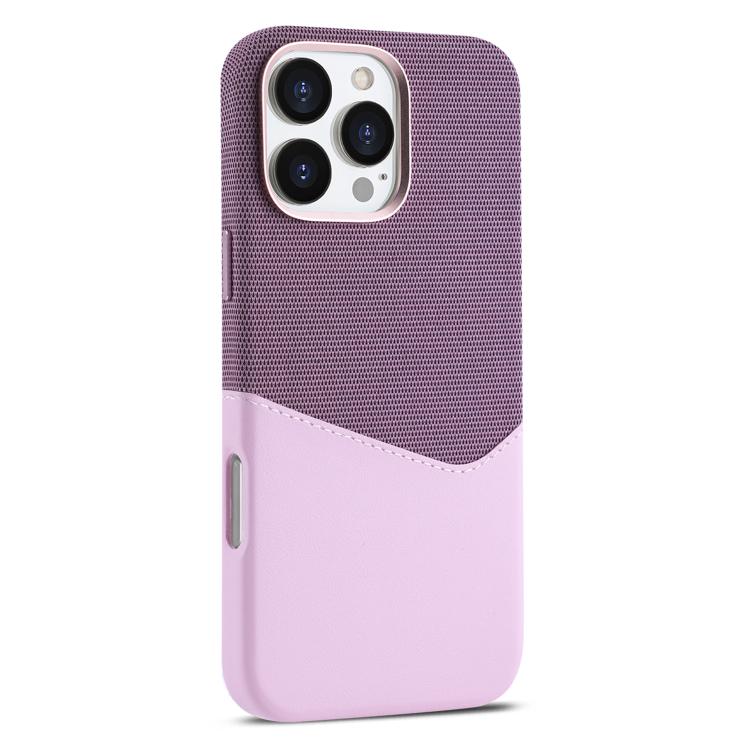 For iPhone 16 Pro Kalebol Cloth Textue Stitching Card Slot Magnetic Phone Case(Pink) 
For iPhone 16 Pro Kalebol Cloth Textue Stitching Card Slot Magnetic Phone Case(Pink)