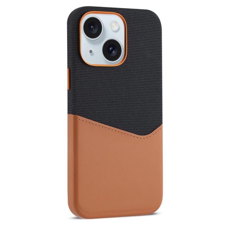 For iPhone 15 Plus Kalebol Cloth Textue Stitching Card Slot Magnetic Phone Case(Brown)
For iPhone 15 Plus Kalebol Cloth Textue Stitching Card Slot Magnetic Phone Case(Brown)