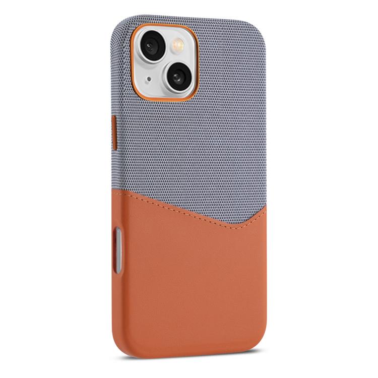For iPhone 14 Kalebol Cloth Textue Stitching Card Slot Magnetic Phone Case(Orange)
For iPhone 14 Kalebol Cloth Textue Stitching Card Slot Magnetic Phone Case(Orange)