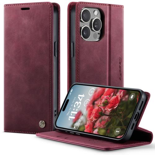 For iPhone 14 Pro CaseMe 033 Calf Leather Lining Microfibre RFID Blocking Phone Case(Red)
For iPhone 14 Pro CaseMe 033 Calf Leather Lining Microfibre RFID Blocking Phone Case(Red)