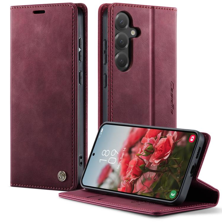 For Samsung Galaxy S24 / S25 5G CaseMe 033 Calf Leather Lining Microfibre RFID Blocking Phone Case(Red)
For Samsung Galaxy S24 / S25 5G CaseMe 033 Calf Leather Lining Microfibre RFID Blocking Phone Case(Red)