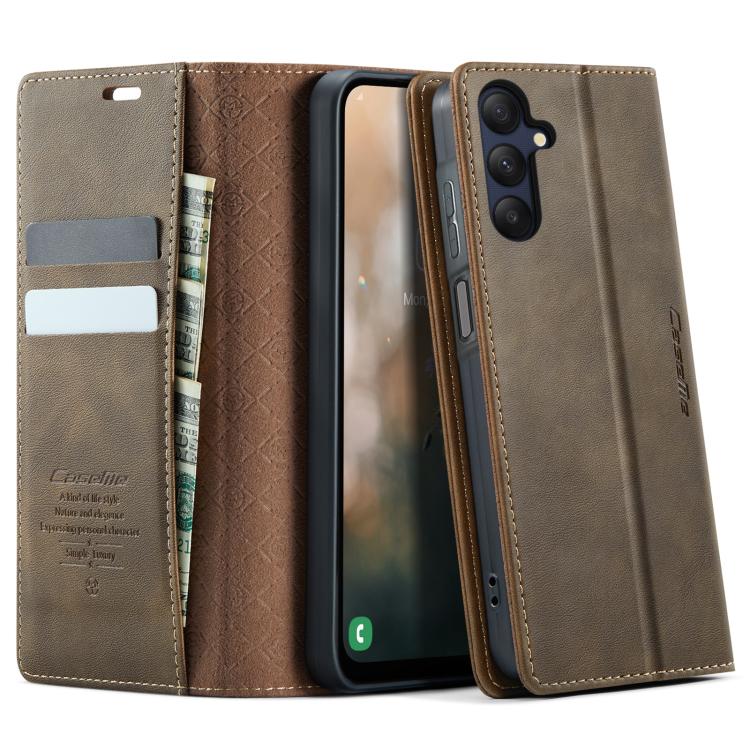 For Samsung Galaxy A25 CaseMe 033 Calf Leather Lining Microfibre RFID Blocking Phone Case(Coffee)
For Samsung Galaxy A25 CaseMe 033 Calf Leather Lining Microfibre RFID Blocking Phone Case(Coffee)