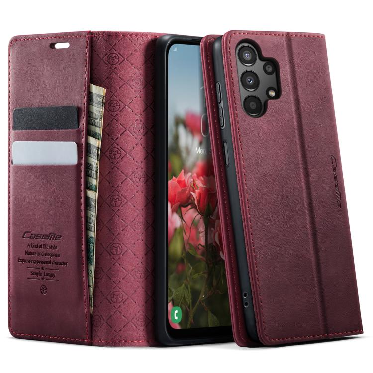 For Samsung Galaxy A13 / A04s CaseMe 033 Calf Leather Lining Microfibre RFID Blocking Phone Case(Red)
For Samsung Galaxy A13 / A04s CaseMe 033 Calf Leather Lining Microfibre RFID Blocking Phone Case(Red)