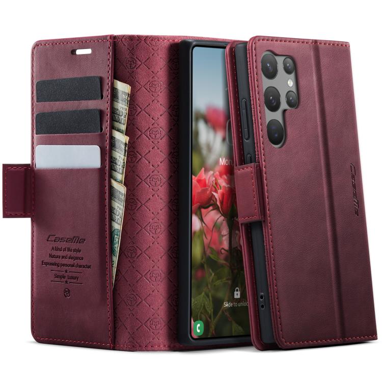For Samsung Galaxy S23 Ultra 5G CaseMe 033 Calf Leather Lining Microfibre RFID Blocking Phone Case(Red)
For Samsung Galaxy S23 Ultra 5G CaseMe 033 Calf Leather Lining Microfibre RFID Blocking Phone Case(Red)