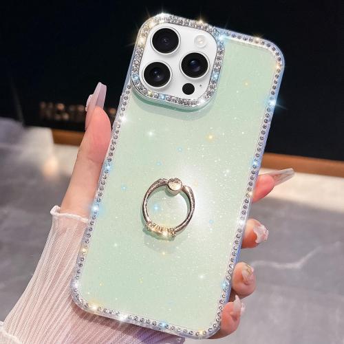 For iPhone 15 Pro Rhinestone Glitter TPU Ring Holder Anti-fall Phone Case(Light Green)
For iPhone 15 Pro Rhinestone Glitter TPU Ring Holder Anti-fall Phone Case(Light Green)