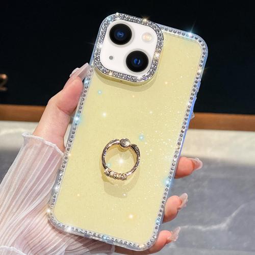 For iPhone 14 Rhinestone Glitter TPU Ring Holder Anti-fall Phone Case(Light Yellow)
For iPhone 14 Rhinestone Glitter TPU Ring Holder Anti-fall Phone Case(Light Yellow)