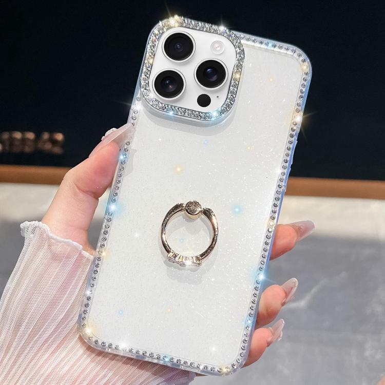 For iPhone 14 Pro Max Rhinestone Glitter TPU Ring Holder Anti-fall Phone Case(White)
For iPhone 14 Pro Max Rhinestone Glitter TPU Ring Holder Anti-fall Phone Case(White)