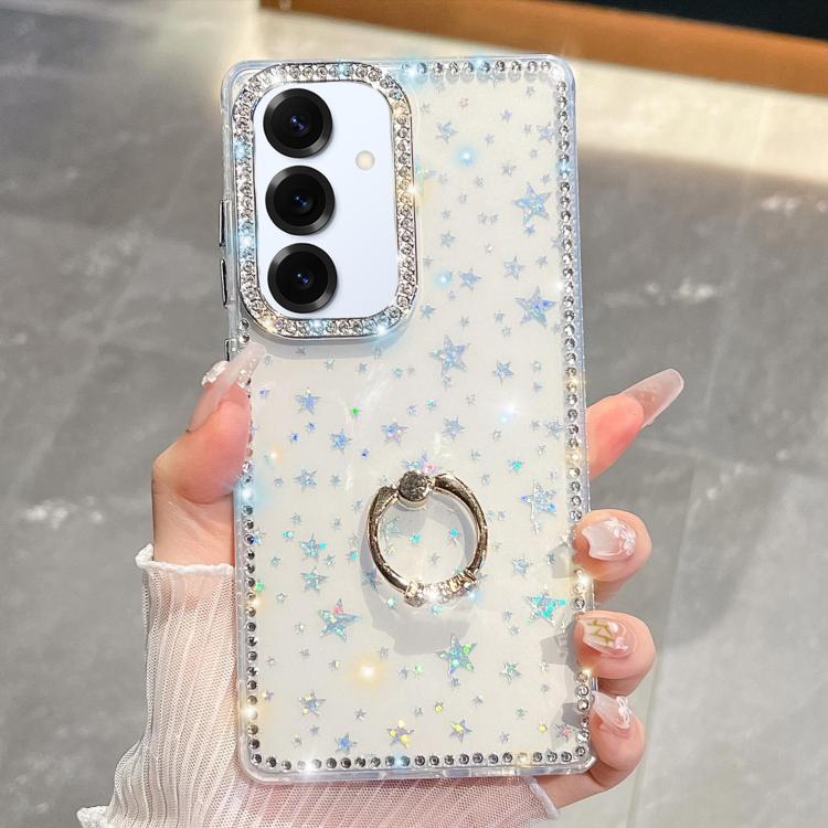 For Samsung Galaxy S25 5G Rhinestone Glitter TPU Ring Holder Anti-fall Phone Case(Transparent Stars)
For Samsung Galaxy S25 5G Rhinestone Glitter TPU Ring Holder Anti-fall Phone Case(Transparent Stars)