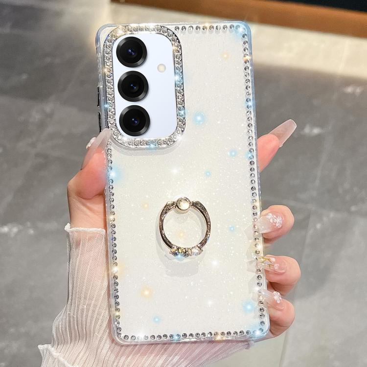 For Samsung Galaxy S25 5G Rhinestone Glitter TPU Ring Holder Anti-fall Phone Case(Transparent)
For Samsung Galaxy S25 5G Rhinestone Glitter TPU Ring Holder Anti-fall Phone Case(Transparent)