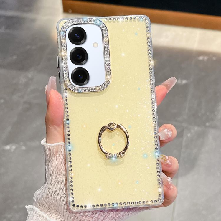 For Samsung Galaxy S25+ 5G Rhinestone Glitter TPU Ring Holder Anti-fall Phone Case(Light Yellow)
For Samsung Galaxy S25+ 5G Rhinestone Glitter TPU Ring Holder Anti-fall Phone Case(Light Yellow)
