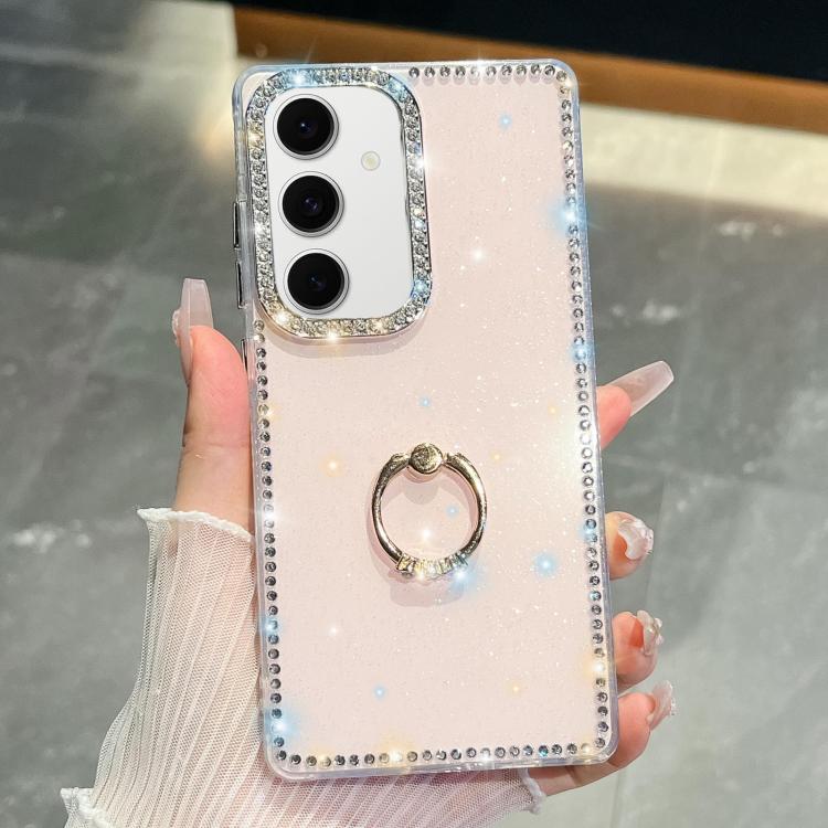 For Samsung Galaxy S24 FE 5G Rhinestone Glitter TPU Ring Holder Anti-fall Phone Case(Light Pink)
For Samsung Galaxy S24 FE 5G Rhinestone Glitter TPU Ring Holder Anti-fall Phone Case(Light Pink)