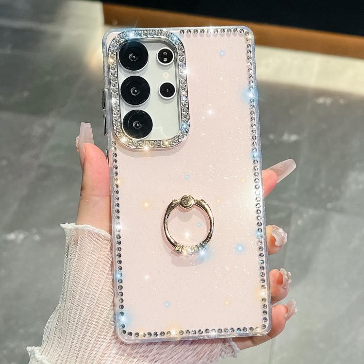 For Samsung Galaxy S24 Ultra 5G Rhinestone Glitter TPU Ring Holder Anti-fall Phone Case(Light Pink)
For Samsung Galaxy S24 Ultra 5G Rhinestone Glitter TPU Ring Holder Anti-fall Phone Case(Light Pink)