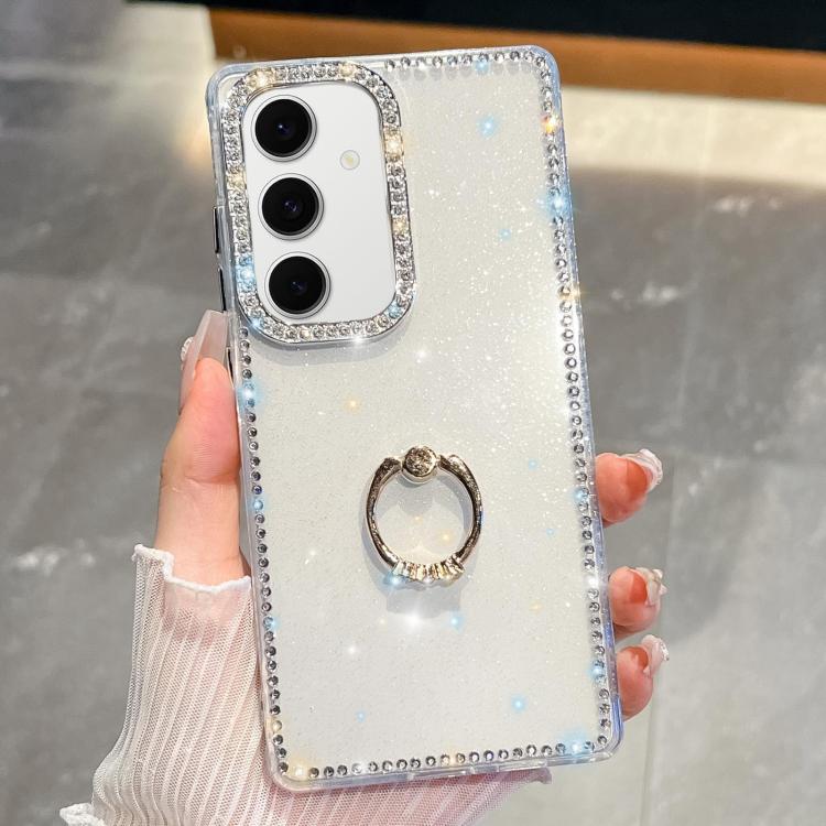 For Samsung Galaxy S24+ 5G Rhinestone Glitter TPU Ring Holder Anti-fall Phone Case(White)
For Samsung Galaxy S24+ 5G Rhinestone Glitter TPU Ring Holder Anti-fall Phone Case(White)