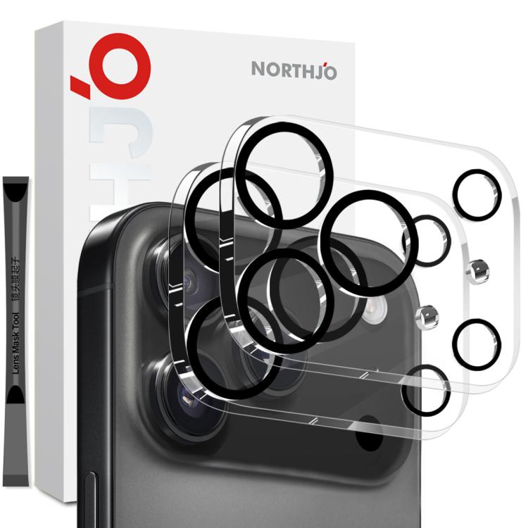 For iPhone 17 Pro 2pcs NORTHJO Camera Lens Protector 3D Night Shot Tempered Glass Film(Black)
For iPhone 17 Pro 2pcs NORTHJO Camera Lens Protector 3D Night Shot Tempered Glass Film(Black)