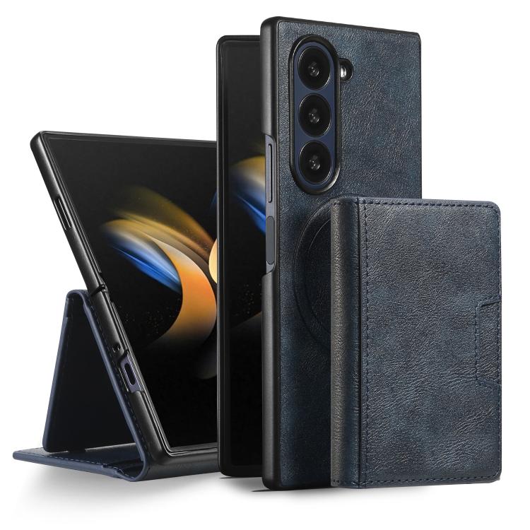 For Samsung Galaxy Z Fold6 Kalebol Strong Magnetic MagSafe Tri-Fold Wallet Leather Phone Case(Blue)
For Samsung Galaxy Z Fold6 Kalebol Strong Magnetic MagSafe Tri-Fold Wallet Leather Phone Case(Blue)