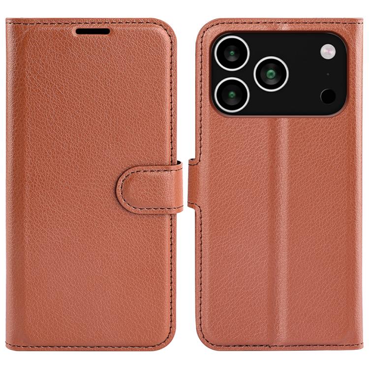 For iPhone 17 Pro Max Litchi Texture Horizontal Flip Leather Phone Case with Holder(Brown)
For iPhone 17 Pro Max Litchi Texture Horizontal Flip Leather Phone Case with Holder(Brown)
