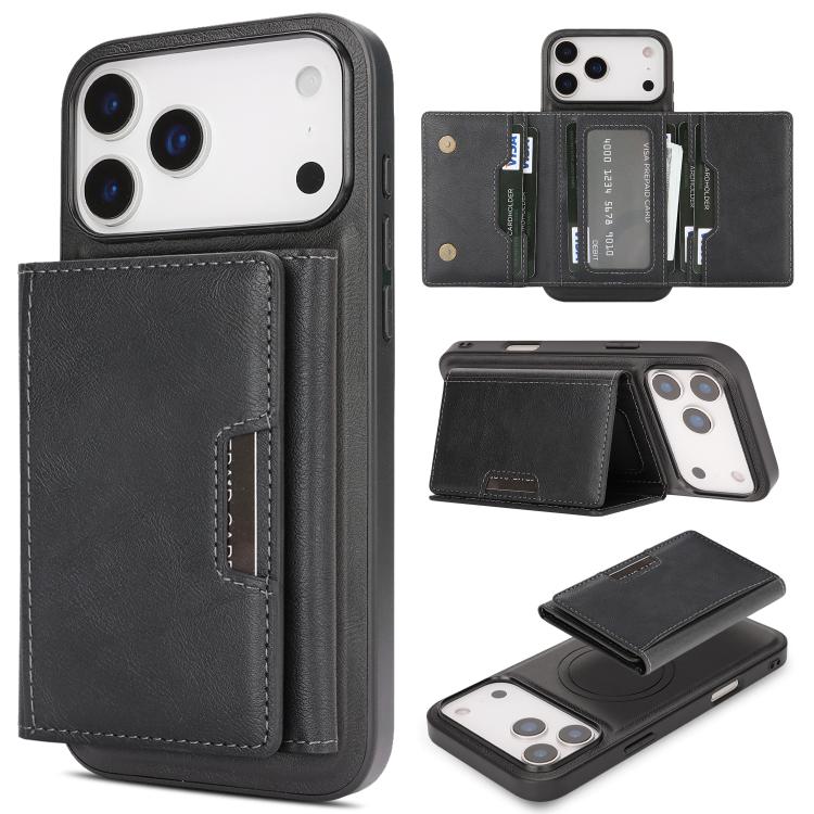 For iPhone 17 Pro Max Kalebol Strong Magnetic MagSafe Tri-Fold Wallet Leather Phone Case(Black)
For iPhone 17 Pro Max Kalebol Strong Magnetic MagSafe Tri-Fold Wallet Leather Phone Case(Black)