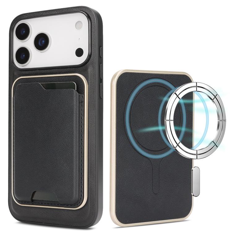 For iPhone 17 Pro Max Kalebol Slim MagSafe Ring Magnetic Card Bag Leather Phone Case(Black)
For iPhone 17 Pro Max Kalebol Slim MagSafe Ring Magnetic Card Bag Leather Phone Case(Black)