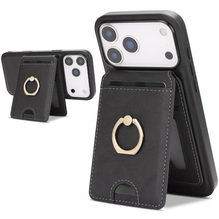 For iPhone 17 Pro Max Kalebol Strong MagSafe Ring Magnetic Card Bag Holder Leather Phone Case(Black)
For iPhone 17 Pro Max Kalebol Strong MagSafe Ring Magnetic Card Bag Holder Leather Phone Case(Black)