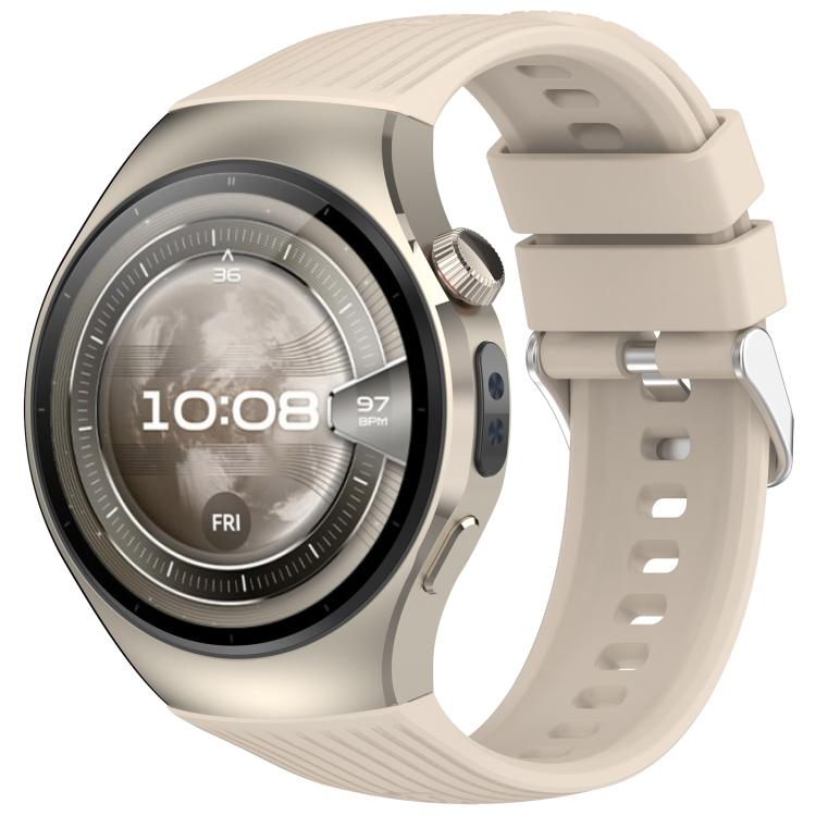 For Huawei Watch 5 42mm Vertical Solid Color Silicone Watch Band(Ivory White)
For Huawei Watch 5 42mm Vertical Solid Color Silicone Watch Band(Ivory White)