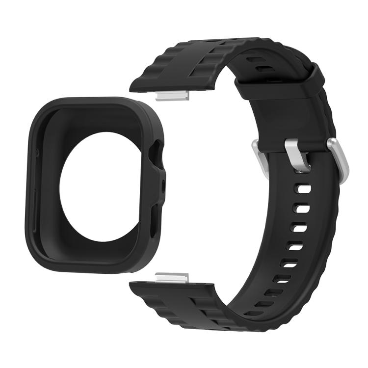 For Huawei Watch Fit 4 Pro Silicone Watch Cover Integrated Wave Texture Silicone Watch Band(Black)
For Huawei Watch Fit 4 Pro Silicone Watch Cover Integrated Wave Texture Silicone Watch Band(Black)