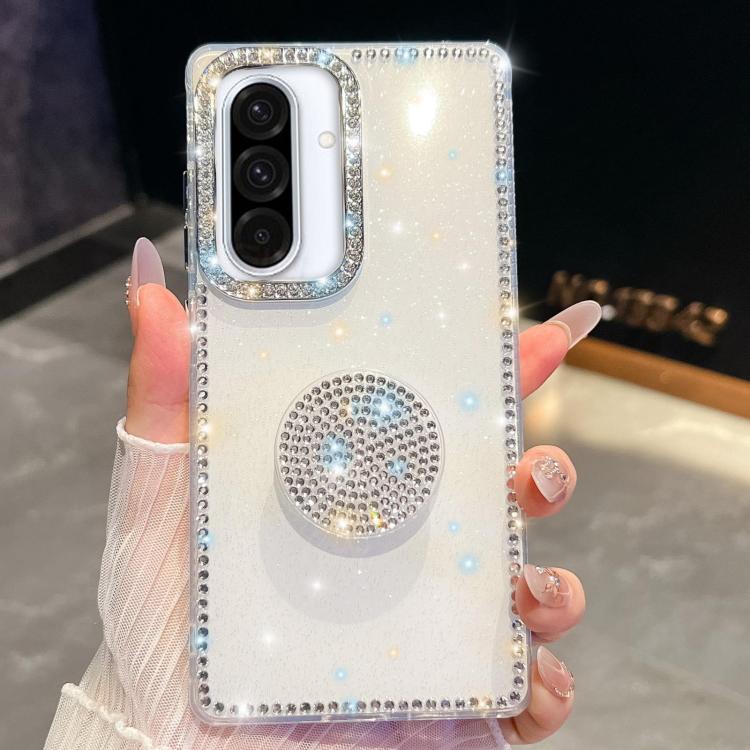 For Samsung Galaxy A36 5G Diamond Glitter Diamond Round Holder Phone Case(White)
For Samsung Galaxy A36 5G Diamond Glitter Diamond Round Holder Phone Case(White)