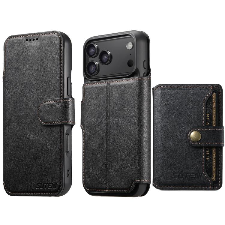 For iPhone 17 Pro Max Suteni Q05S1 3-in-1 Detachable Wallet MagSafe Leather Phone Case(Black)
For iPhone 17 Pro Max Suteni Q05S1 3-in-1 Detachable Wallet MagSafe Leather Phone Case(Black)