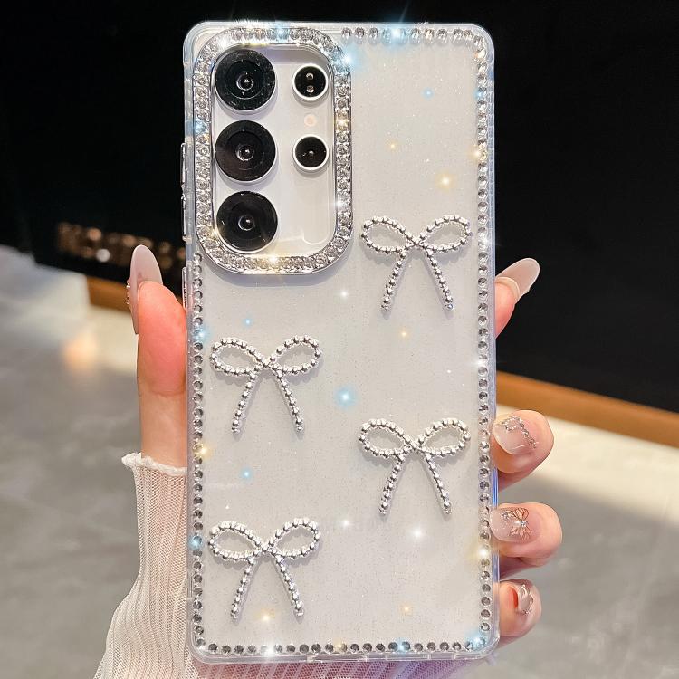 For Samsung Galaxy S25 Ultra 5G Diamond Glitter Bow-knot Four-Corner Shockproof Phone Case(Transparent)
For Samsung Galaxy S25 Ultra 5G Diamond Glitter Bow-knot Four-Corner Shockproof Phone Case(Transparent)