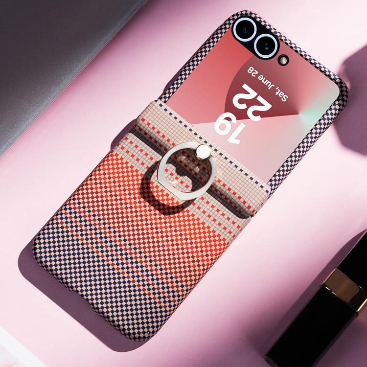 For Samsung Galaxy Z Flip7 5G Rainbow Plaid Shell-Film Integrated Shockproof Phone Case(Pink)
For Samsung Galaxy Z Flip7 5G Rainbow Plaid Shell-Film Integrated Shockproof Phone Case(Pink)