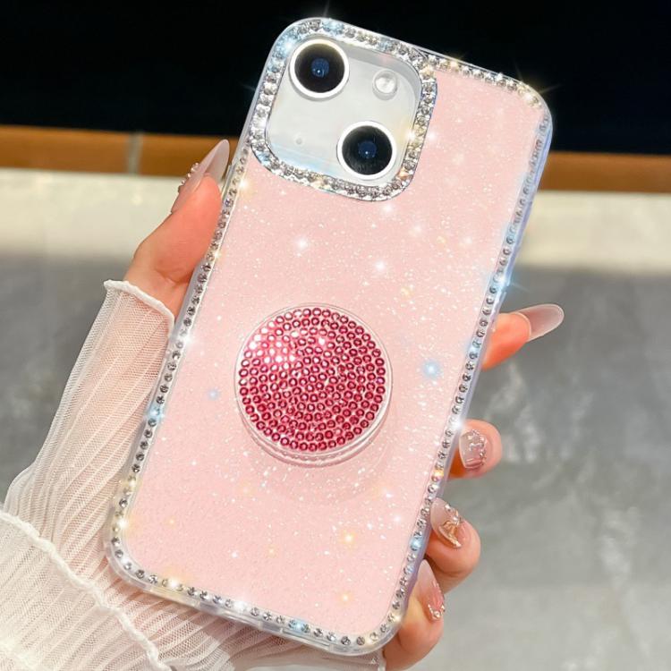 For iPhone 15 Diamond Glitter Diamond Round Holder Phone Case(Light Pink)
For iPhone 15 Diamond Glitter Diamond Round Holder Phone Case(Light Pink)