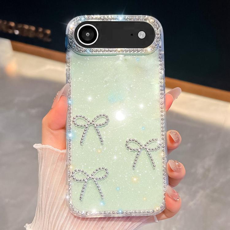 For iPhone Air Diamond Glitter Bow-knot Four-Corner Shockproof Phone Case(Light Green)
For iPhone Air Diamond Glitter Bow-knot Four-Corner Shockproof Phone Case(Light Green)