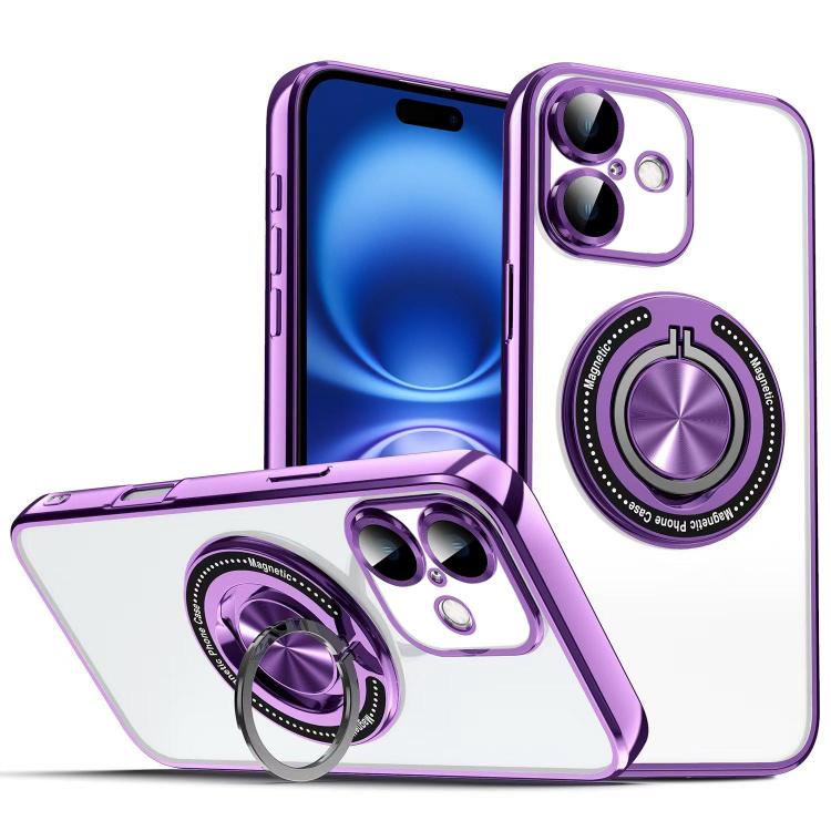 For iPhone 16 Colorful 360 Invisible Ring MagSafe Phone Case(Purple)
For iPhone 16 Colorful 360 Invisible Ring MagSafe Phone Case(Purple)