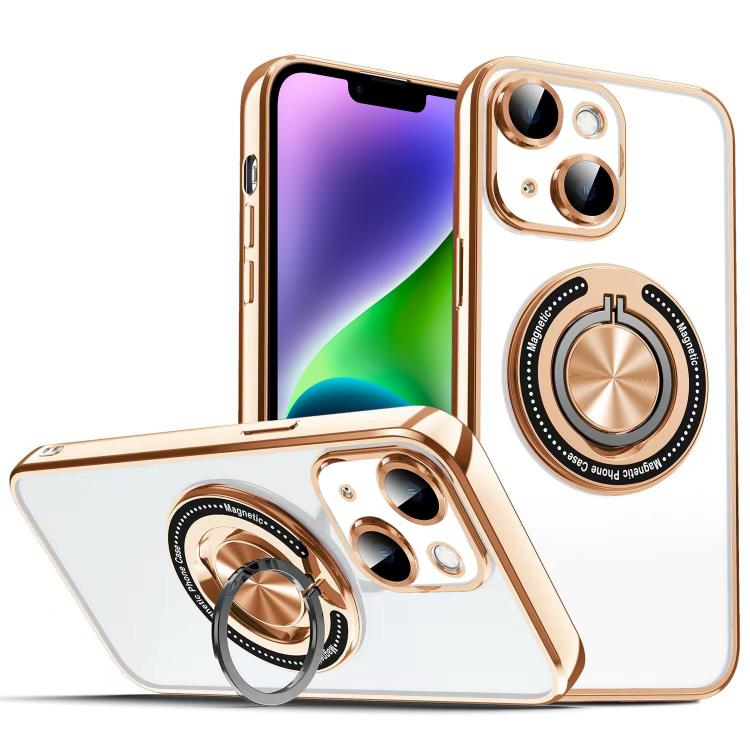 For iPhone 14 Colorful 360 Invisible Ring MagSafe Phone Case(Gold)
For iPhone 14 Colorful 360 Invisible Ring MagSafe Phone Case(Gold)