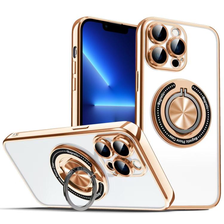 For iPhone 13 Pro Colorful 360 Invisible Ring MagSafe Phone Case(Gold)
For iPhone 13 Pro Colorful 360 Invisible Ring MagSafe Phone Case(Gold)