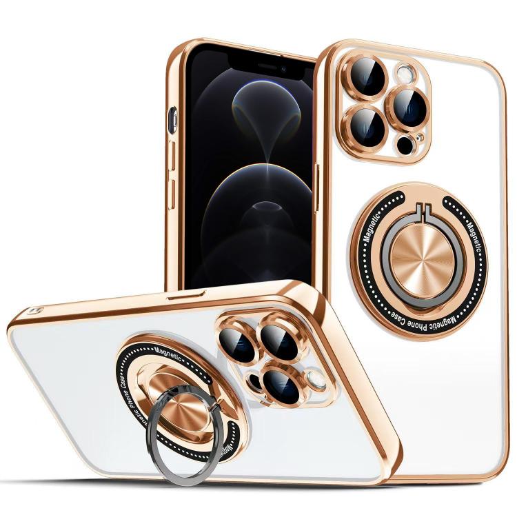 For iPhone 12 Pro Colorful 360 Invisible Ring MagSafe Phone Case(Gold)
For iPhone 12 Pro Colorful 360 Invisible Ring MagSafe Phone Case(Gold)