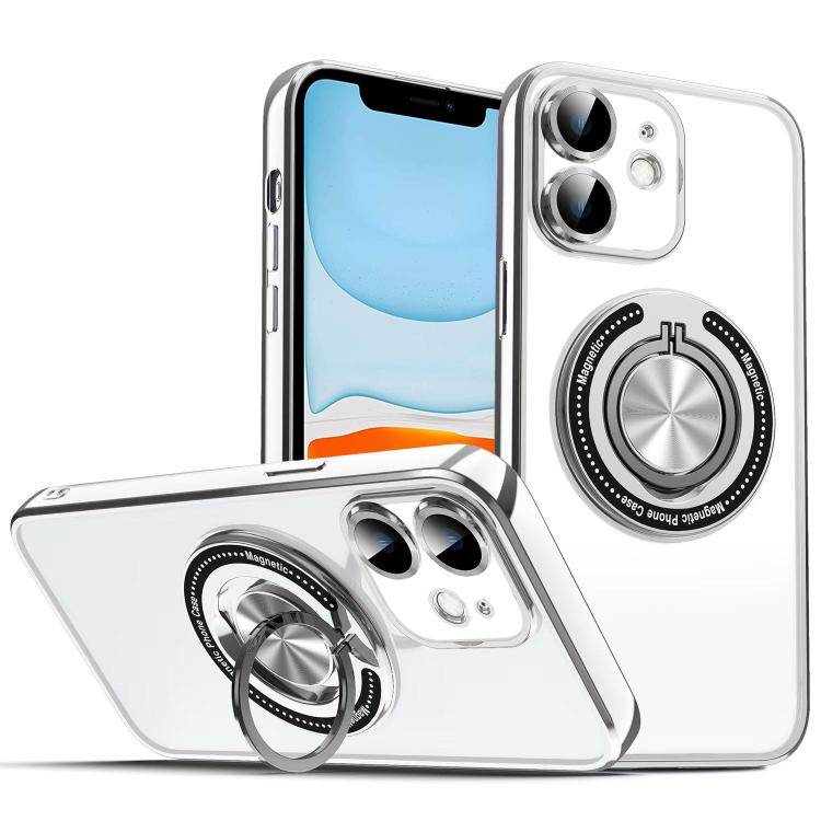 For iPhone 11 Colorful 360 Invisible Ring MagSafe Phone Case(Silver)
For iPhone 11 Colorful 360 Invisible Ring MagSafe Phone Case(Silver)