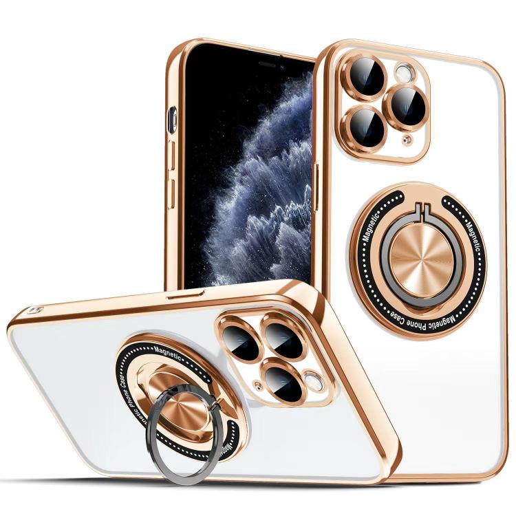 For iPhone 11 Pro Max Colorful 360 Invisible Ring MagSafe Phone Case(Gold)
For iPhone 11 Pro Max Colorful 360 Invisible Ring MagSafe Phone Case(Gold)