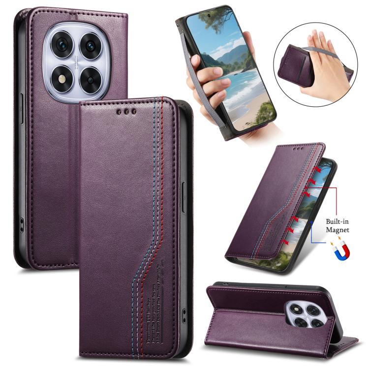 For Redmi Note 14 Pro 4G Glodal Elastic Wristband Magnetic Suction Leather Phone Case(Purple)
For Redmi Note 14 Pro 4G Glodal Elastic Wristband Magnetic Suction Leather Phone Case(Purple)