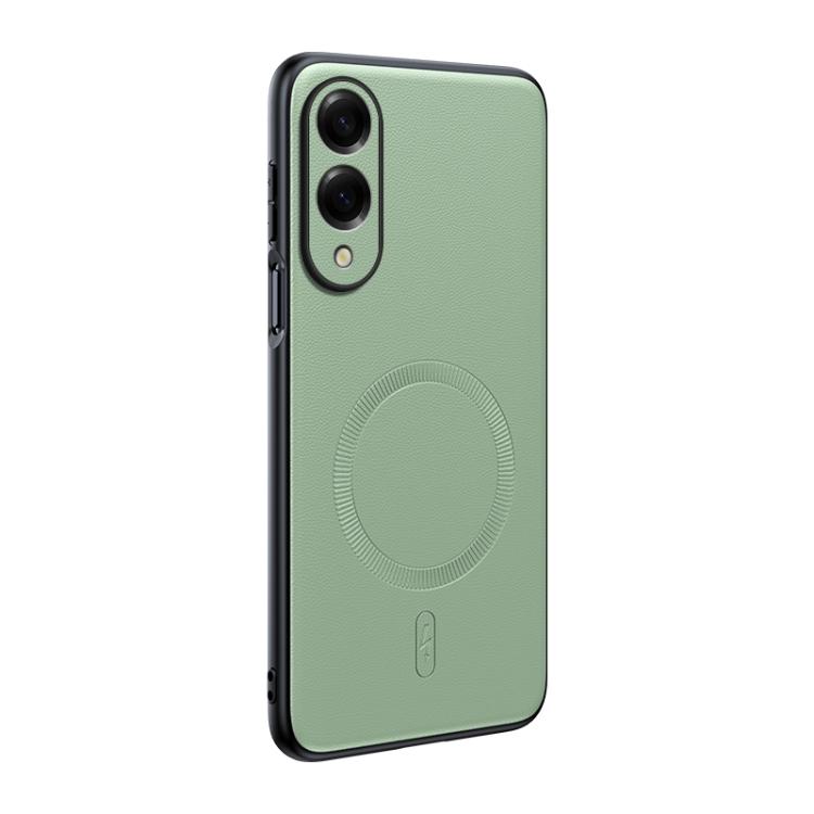 For Samsung Galaxy S25 Edge 5G Plain Leather MagSafe Shockproof Phone Case(Green)
For Samsung Galaxy S25 Edge 5G Plain Leather MagSafe Shockproof Phone Case(Green)