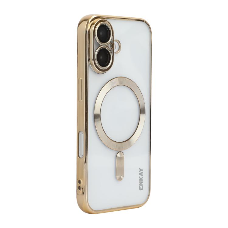 For iPhone 17 ENKAY Hat-Prince Magsafe Electroplated TPU Clear Shockproof Phone Case(Golden)
For iPhone 17 ENKAY Hat-Prince Magsafe Electroplated TPU Clear Shockproof Phone Case(Golden)