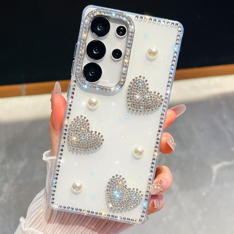 For Samsung Galaxy S24 Ultra 5G Diamond Glitter Pearl Heart Four-Corner Shockproof Phone Case(White)
For Samsung Galaxy S24 Ultra 5G Diamond Glitter Pearl Heart Four-Corner Shockproof Phone Case(White)